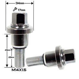 Болт колесный резьба M14x1.5 длина 26 мм ключ 17 459999 фото